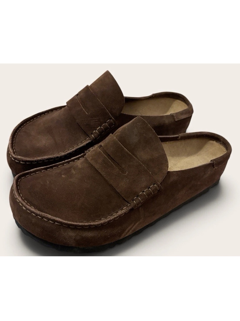 Birkenstock Men's Naples Wrapped Suede Leather Carafe 9 US M / 42 EU Brown
